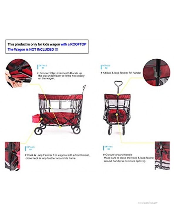 Mosquito Net for Kid's Wagon Bug Cover Insect Netting for Baby