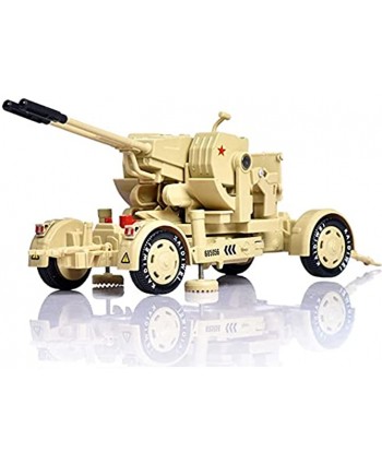Nuoyazou Model Metal Fall-Resistant Rotatable Boy Toy Car Simulation Alloy Military Toy Car Double Tube Missile Launcher Toy Ornament