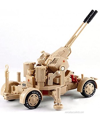 Nuoyazou Model Metal Fall-Resistant Rotatable Boy Toy Car Simulation Alloy Military Toy Car Double Tube Missile Launcher Toy Ornament
