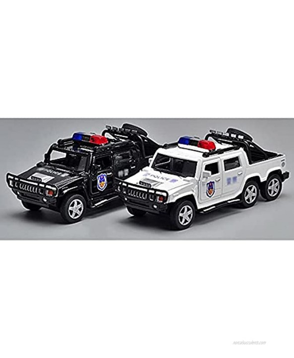 Nuoyazou Pull Back Metal Toy Car Black Special Police Alloy Pickup Truck Police Car Model Sound and Light Simulation Sound Effect Toy Car Inertia Drop-Proof Children's Toy Car