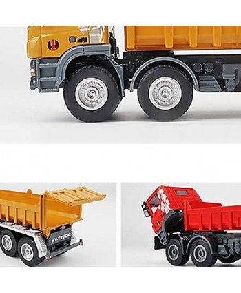 Nuoyazou Simulation Engineering Vehicle Toy Alloy Pull 1:50 Dump Truck Model at Construction Site Back Boy Dump Truck Toy Metal Truck Construction Vehicle