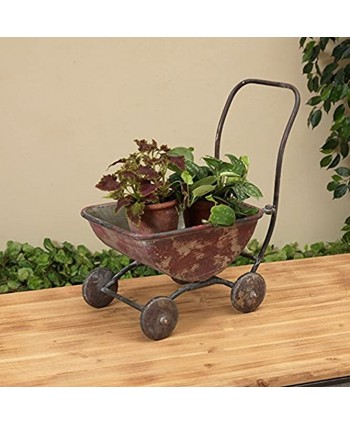 Very Cute Old Fashioned Vintage Styled Metal Wagon Planter ~ 17.5" Old Doll Wagon